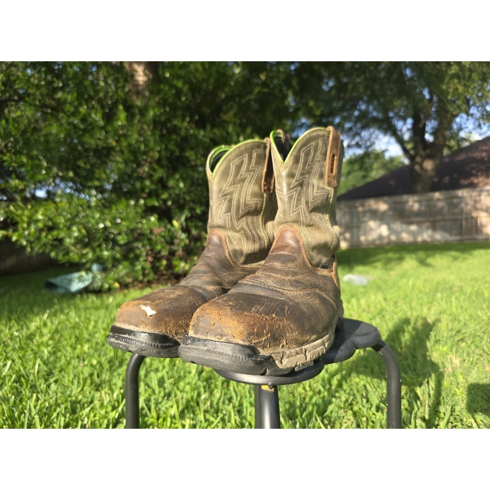 Ariat Rebar Flex Western Waterproof MAN IN RYE BROWN SZ 9D